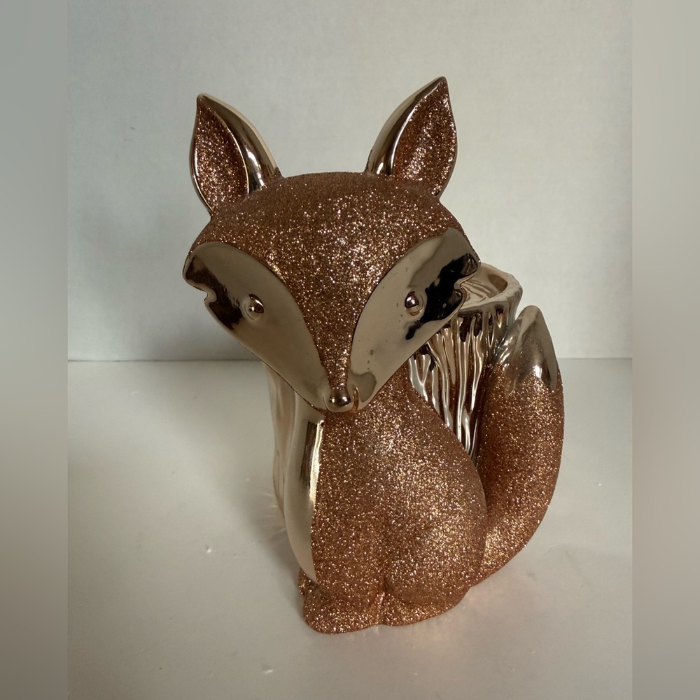 NEW Bath & Body Works Gold Fox 🦊 Tree Trunk Candle Holder - Retired